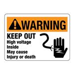High Voltage Inside May Cause Injury Death Poly 10 x 14